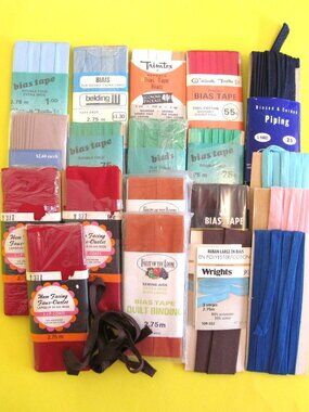 Bias tape Piping Hem tape Bundle of 16 J.P. Coats Trimtex Belding Wrights